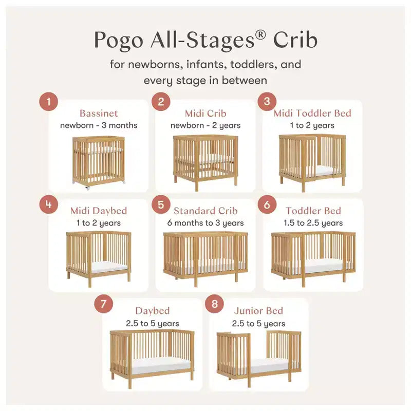 Babyletto Pogo 8-in-1-Kinderbett mit Umbausätzen für alle Altersstufen