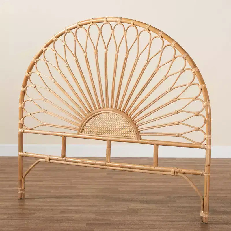 Kopfteil aus natürlichem Rattan, Braun