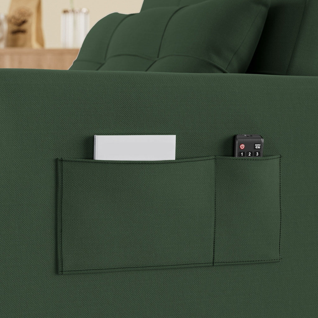 3-in-1-Schlafsofa mit verstellbarer Liegefläche, ausziehbares Sesselsofa, umwandelbares Klappbett fürs Wohnzimmer