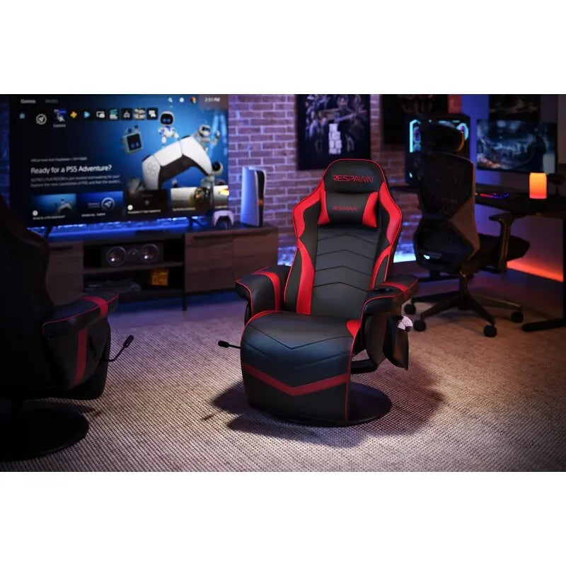 Gamingfauteuil - verstelbare gamingstoel met voetensteun