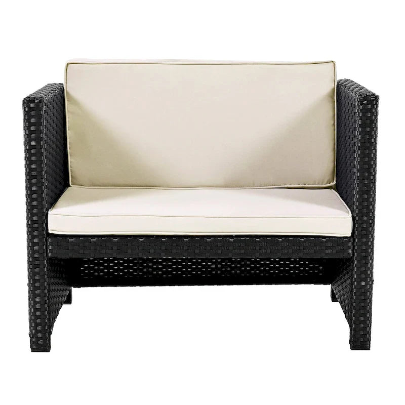 Spa-Umrandung, quadratisches Outdoor-Rattan-Ecksofa-Set mit Spa-Gestell
