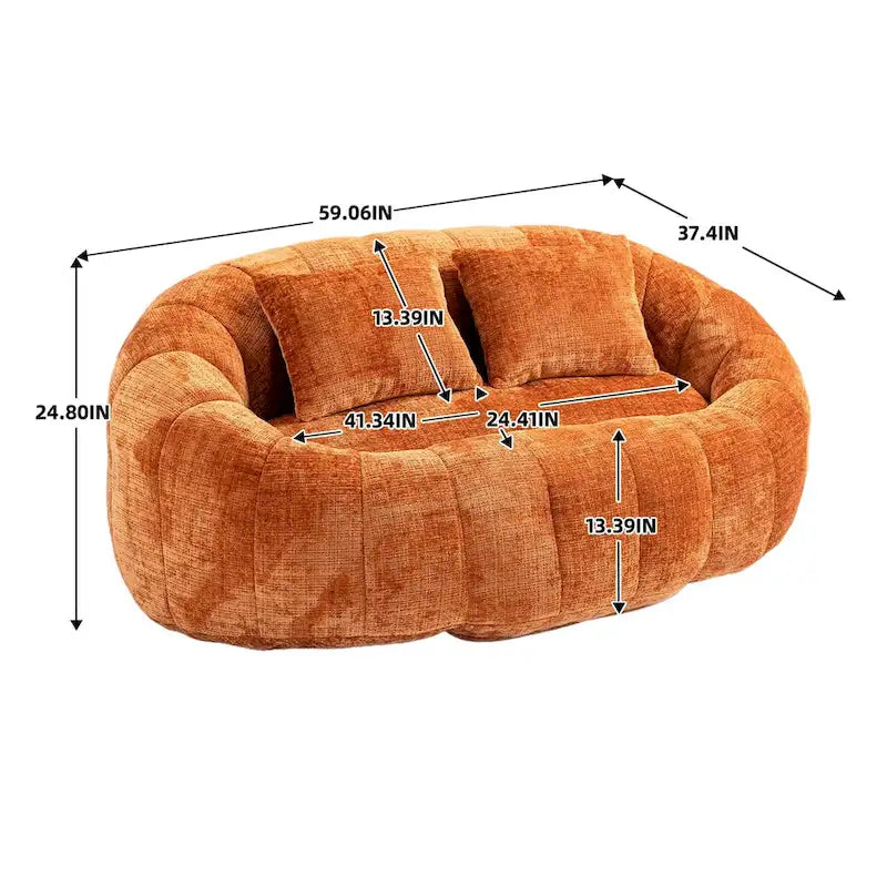 Chenille Bean Bag Chair Lazy Sofa