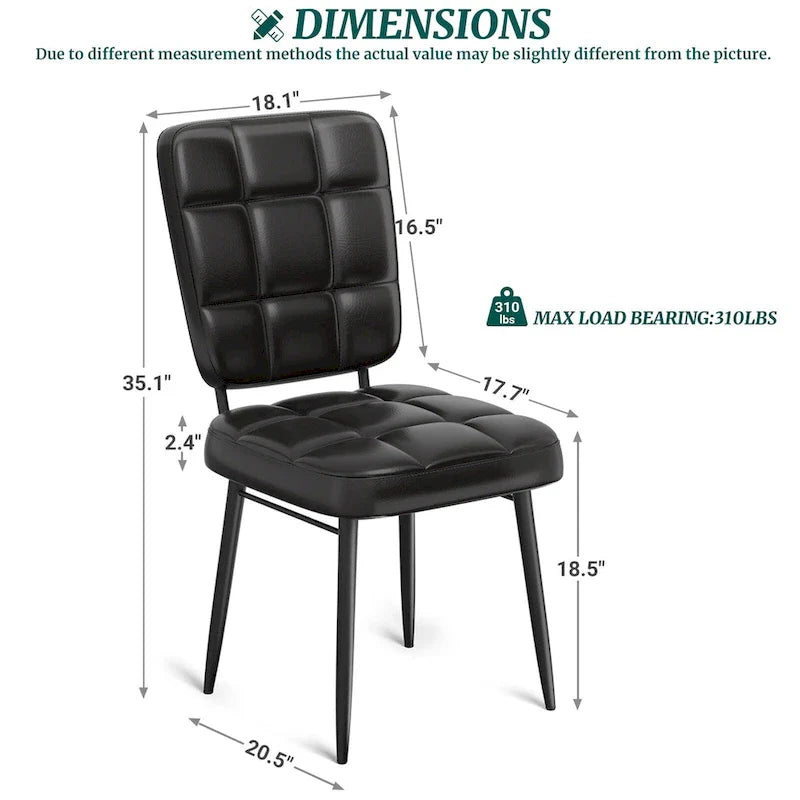 Moderne eetkamerstoelen, set van 2/4/6/8, gestoffeerde keukenstoelen met dikke zitting voor de eetkamer