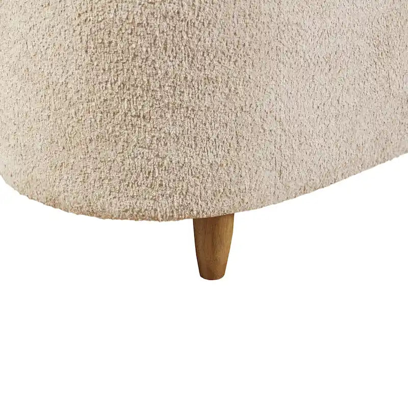 INK+IVY Bailey Stauraumbank in Taupe mit Bouclé-Bezug und Klappdeckel