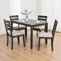 Esszimmerstühle aus Holz mit Sprossenlehne, 4er-Set