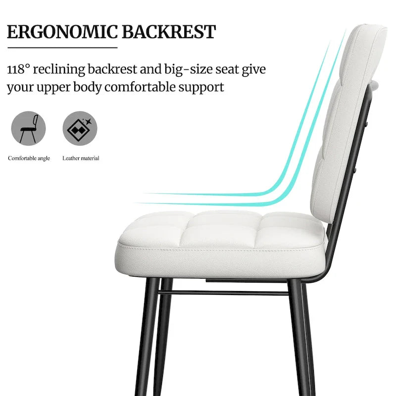 Moderne eetkamerstoelen, set van 2/4/6/8, gestoffeerde keukenstoelen met dikke zitting voor de eetkamer