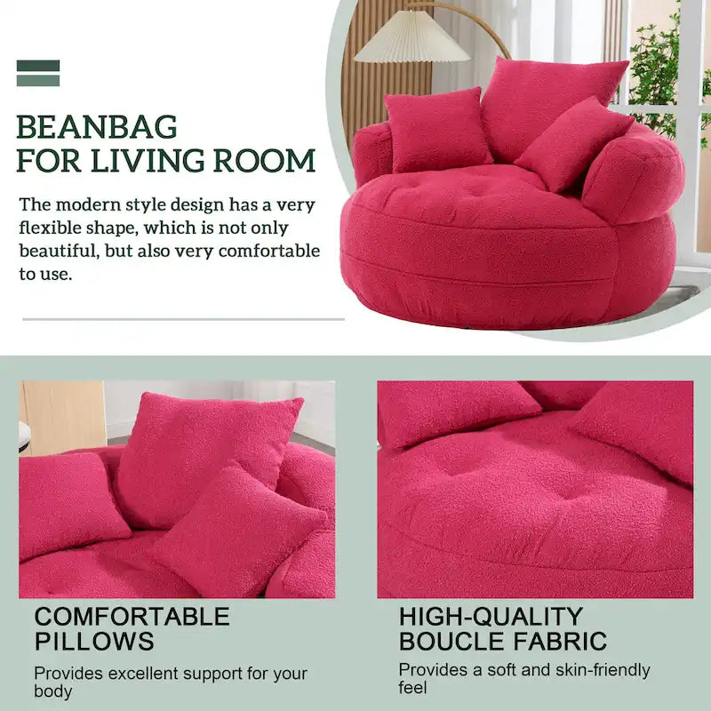 Ronde luie fauteuil ?C wit/blauw/grijs/geel/oranje rozeroze/marineblauw/groen, zitplaats voor één of twee personen