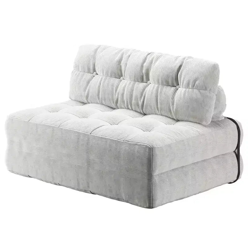 Klappbares Schlafsofa-Futon aus Cord in voller Größe, umwandelbarer Bodenschlafsessel mit Kissen und Rückenstütze