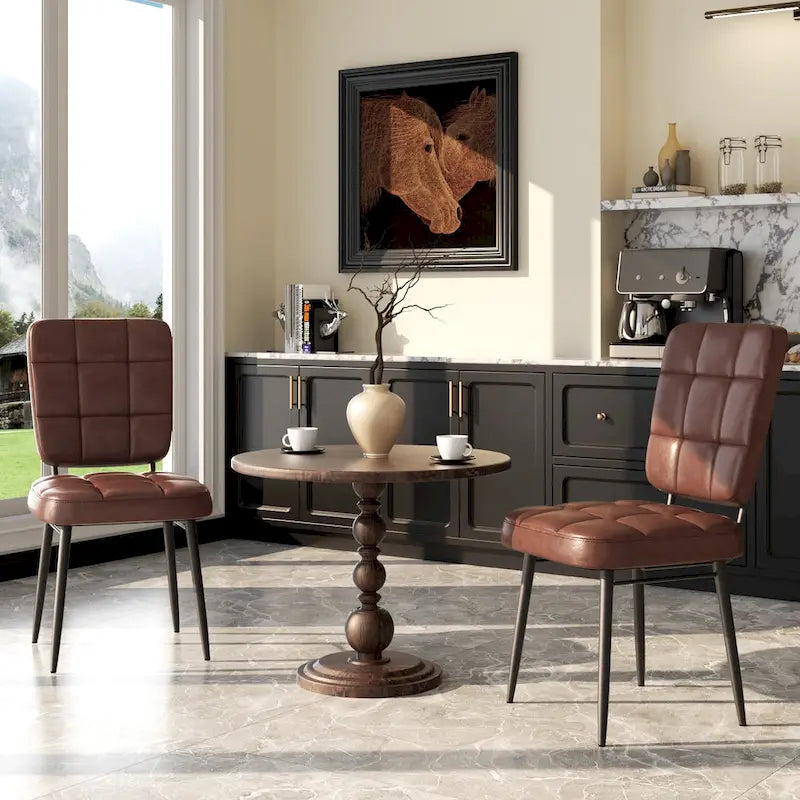 Moderne eetkamerstoelen, set van 2/4/6/8, gestoffeerde keukenstoelen met dikke zitting voor de eetkamer