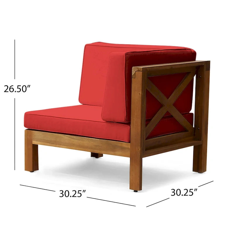 6-delige loungeset van acaciahout voor buiten, Brava, van Christopher Knight Home