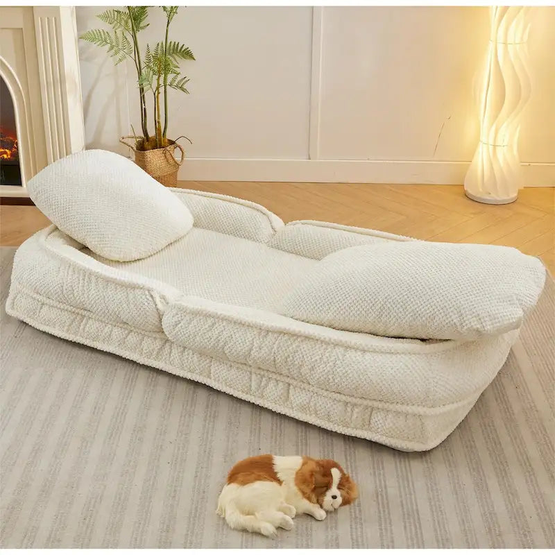 Faules Sofa, 5 verstellbare Positionen, zum Sitzen, Schlafen und Zusammenklappen, passend für Schlafzimmer und Wohnzimmer