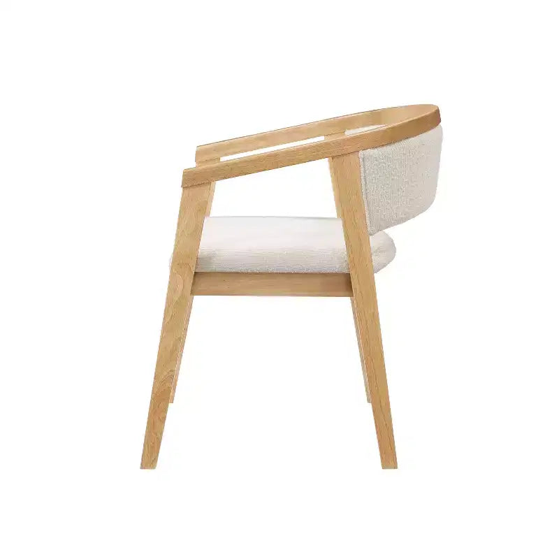 Christopher Knight Home Simon Essgruppe aus Gummibaumholz im Mid-Century-Modern-Stil, 5-teilig, mit Stühlen mit Bouclé-Polsterung