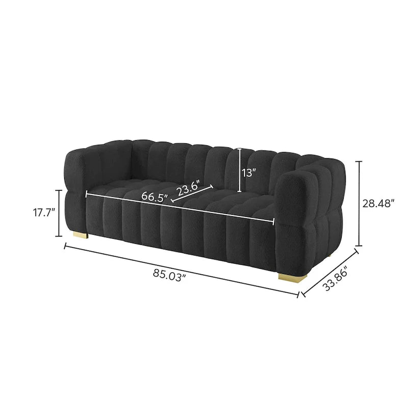 85 modernes Sofa aus Waffelstoff, bequemes Relaxsofa