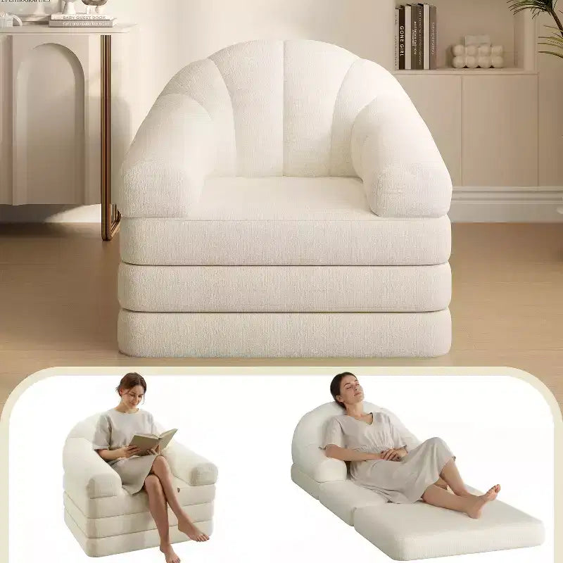 Yaheetech 2-in-1-Klappsofa, Klappstuhlbett für Wohnzimmer und Schlafzimmer