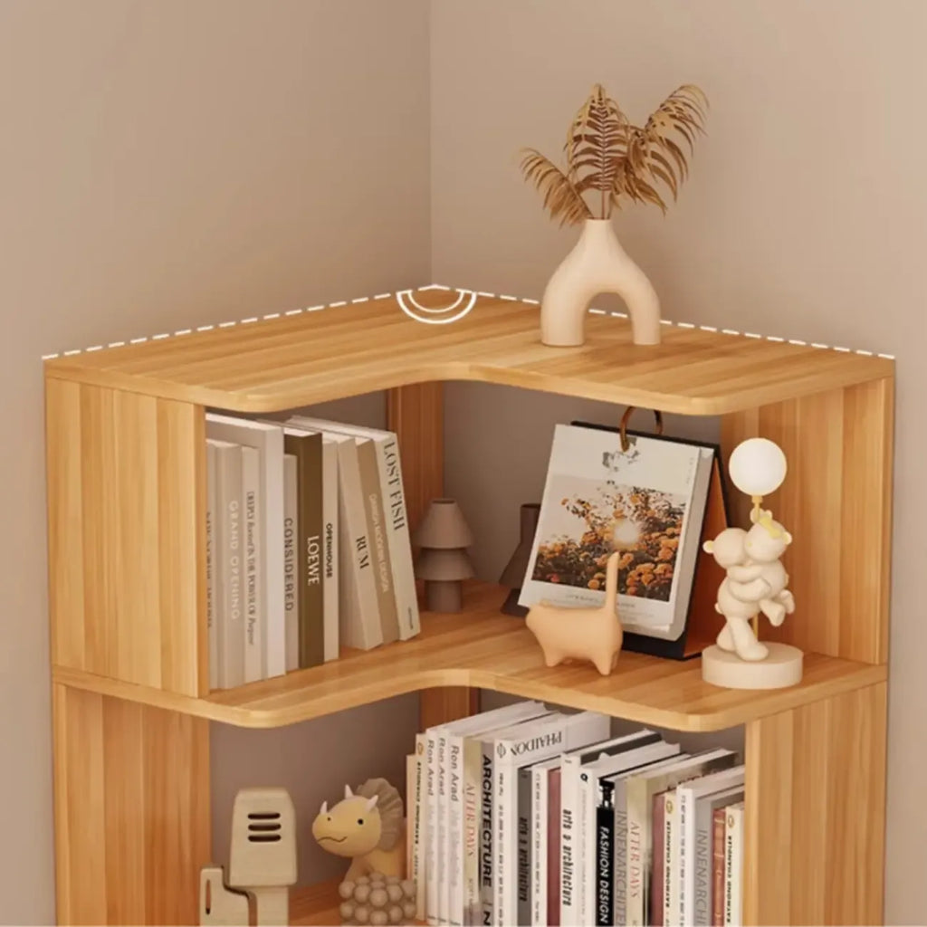 Eckbücherregal aus Holzwerkstoff mit 6 Regalböden