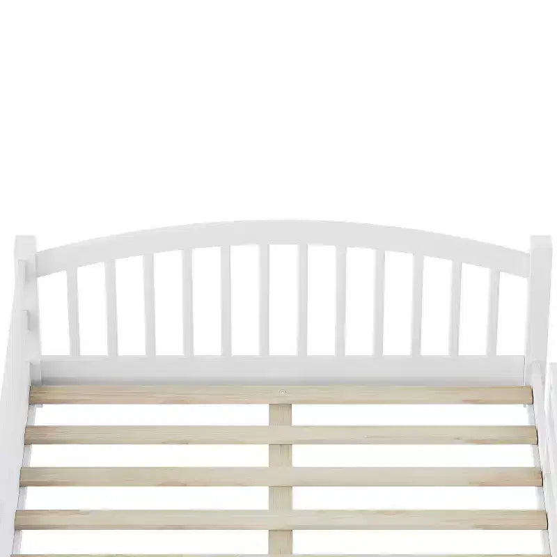 Luxystar Montessori-Bett in Full-Size mit niedrigem Profil, Sicherheitsgittern und Kopfteil