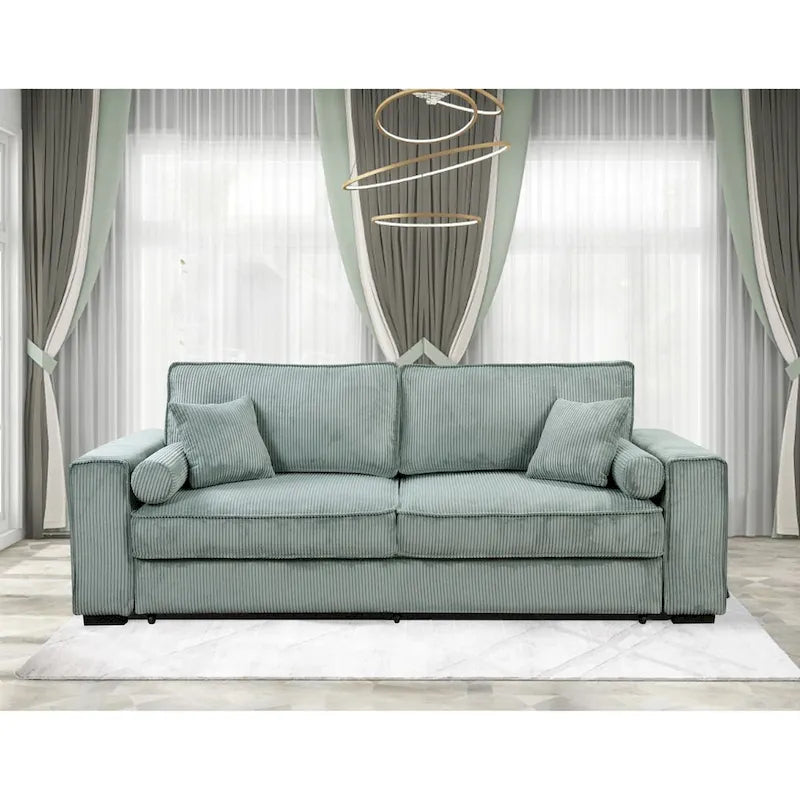 Roomfitters großes Schlafsofa mit Stauraum, modernes 3-Sitzer-Sofa, gepolsterte Rückenlehne, für kleine Räume