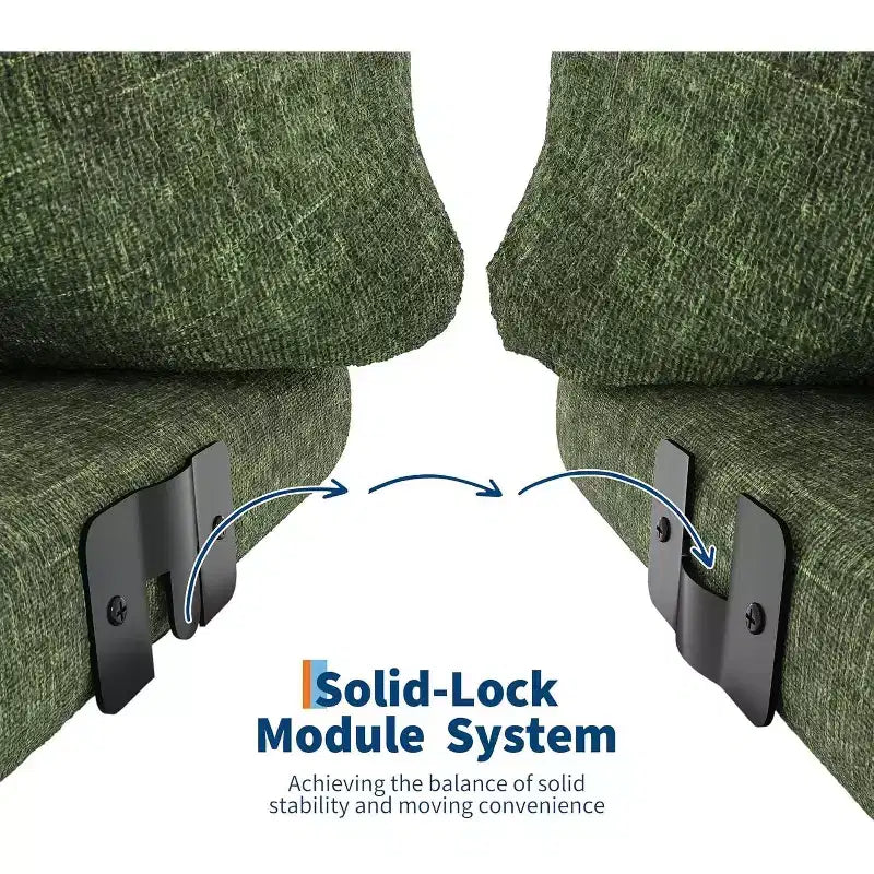 Modulaire loveseat van chenillestof, 2-persoons wolkbank met zeer veerkrachtig schuim, compacte bank zonder frame