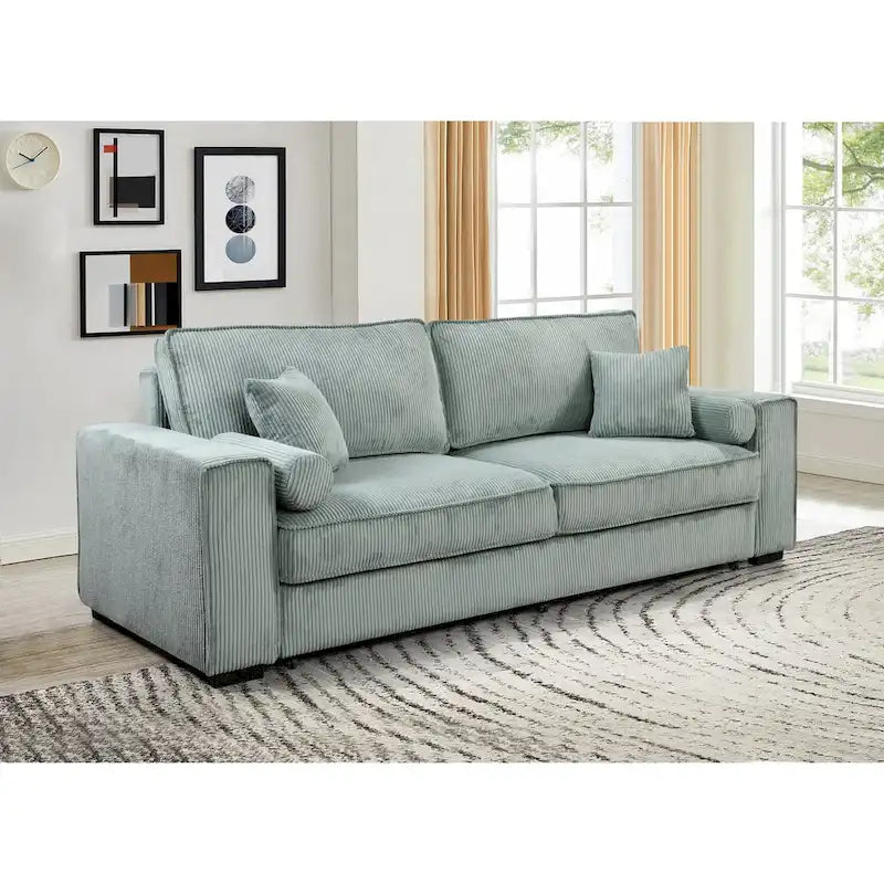 Roomfitters großes Schlafsofa mit Stauraum, modernes 3-Sitzer-Sofa, gepolsterte Rückenlehne, für kleine Räume