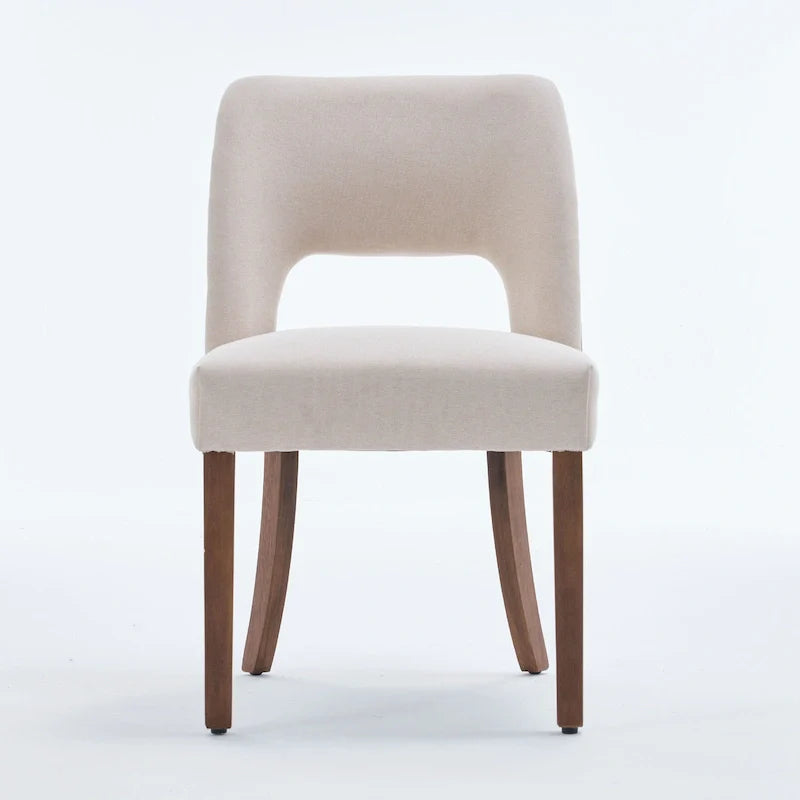 Set van 4 eetkamerstoelen met stoffen bekleding