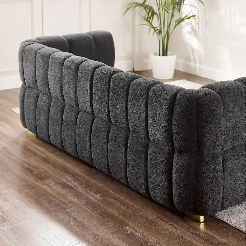 85 modernes Sofa aus Waffelstoff, bequemes Relaxsofa