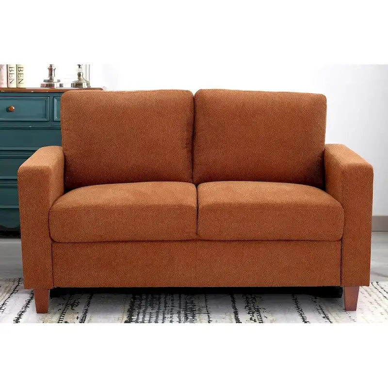 Miles tweezitsbank in midcenturymoderne stijl met omkeerbare rugkussens, groot