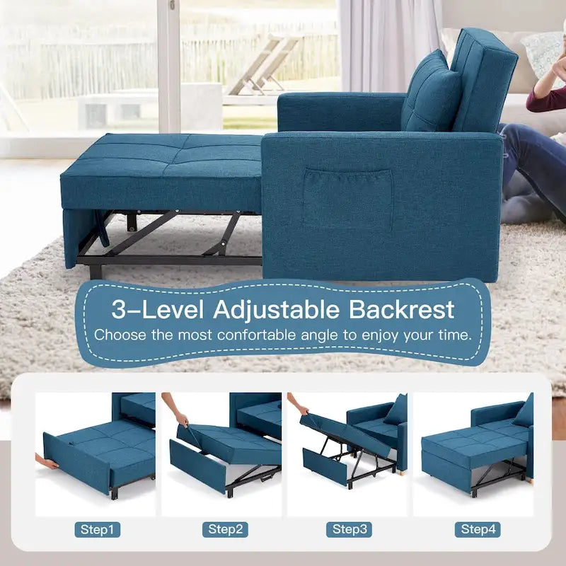 Verstellbarer Schlafsessel, 3-in-1-Funktion, verschiedene Farben, für 1 Person