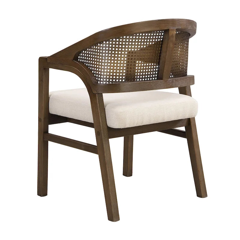 Christopher Knight Home - Esszimmerstuhl mit Rohrgeflecht und Polster (2er-Set)