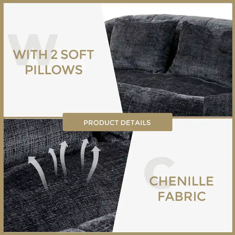 GDFStudio - Laurel chenille tweezitsbank met traagschuim en extra comfort