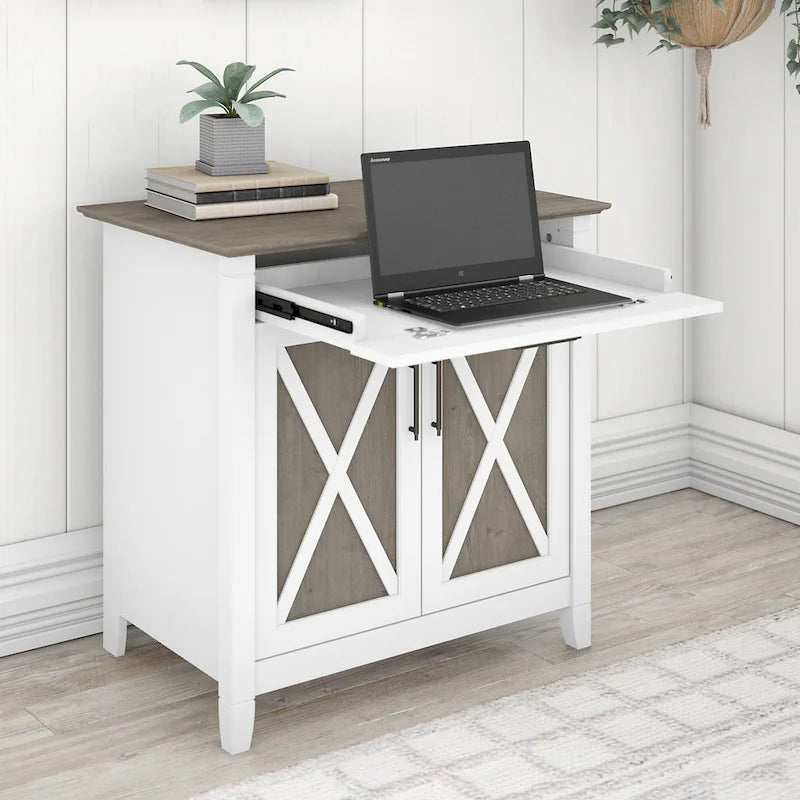 Key West secretaire met opbergkast van Bush Furniture