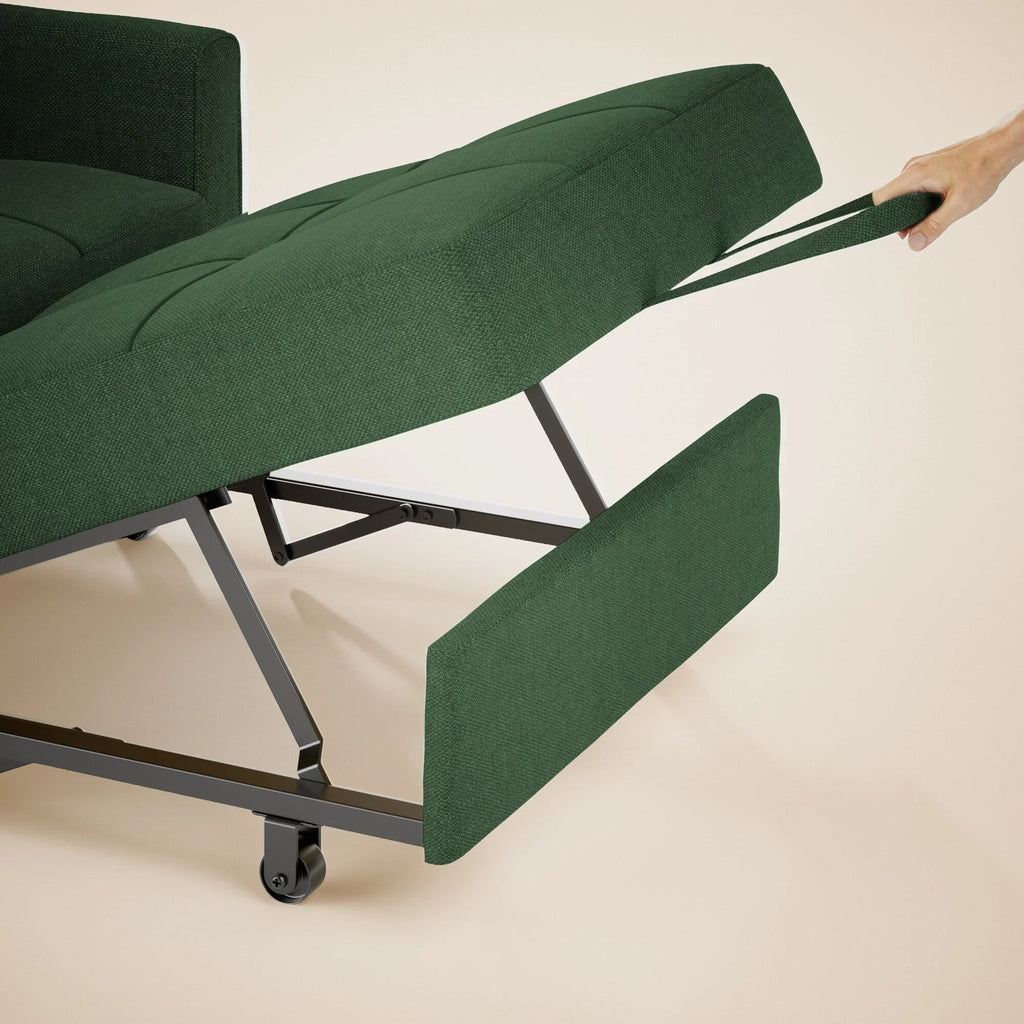 3-in-1-Schlafsofa mit verstellbarer Liegefläche, ausziehbares Sesselsofa, umwandelbares Klappbett fürs Wohnzimmer