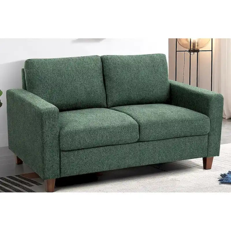 Miles tweezitsbank in midcenturymoderne stijl met omkeerbare rugkussens, groot
