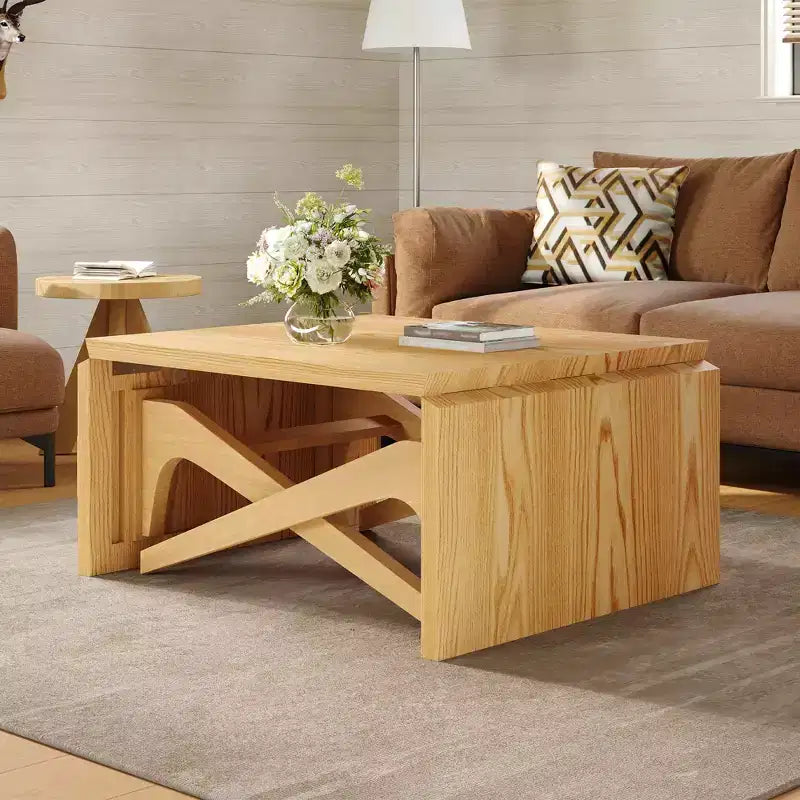 2-in-1-Couchtisch, ausziehbarer Esstisch, höhenverstellbarer Tisch für Zuhause und Büro, platzsparend - ModernLuxe