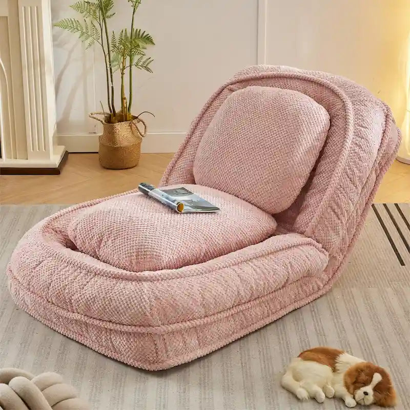 Faules Sofa, 5 verstellbare Positionen, zum Sitzen, Schlafen und Zusammenklappen, passend für Schlafzimmer und Wohnzimmer