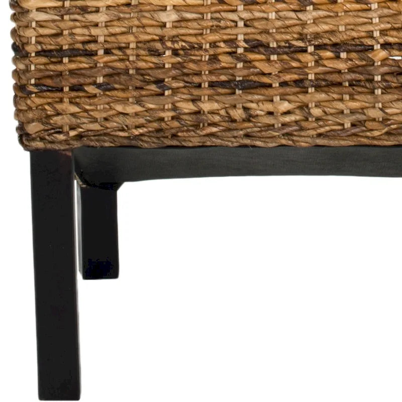 Set aus 2 Esszimmerstühlen aus naturbelassenem Rattan, 19W x 22D x 41H, Boho-Küstenstil