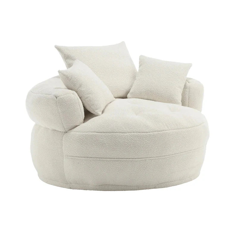 Ronde luie fauteuil ?C wit/blauw/grijs/geel/oranje rozeroze/marineblauw/groen, zitplaats voor één of twee personen