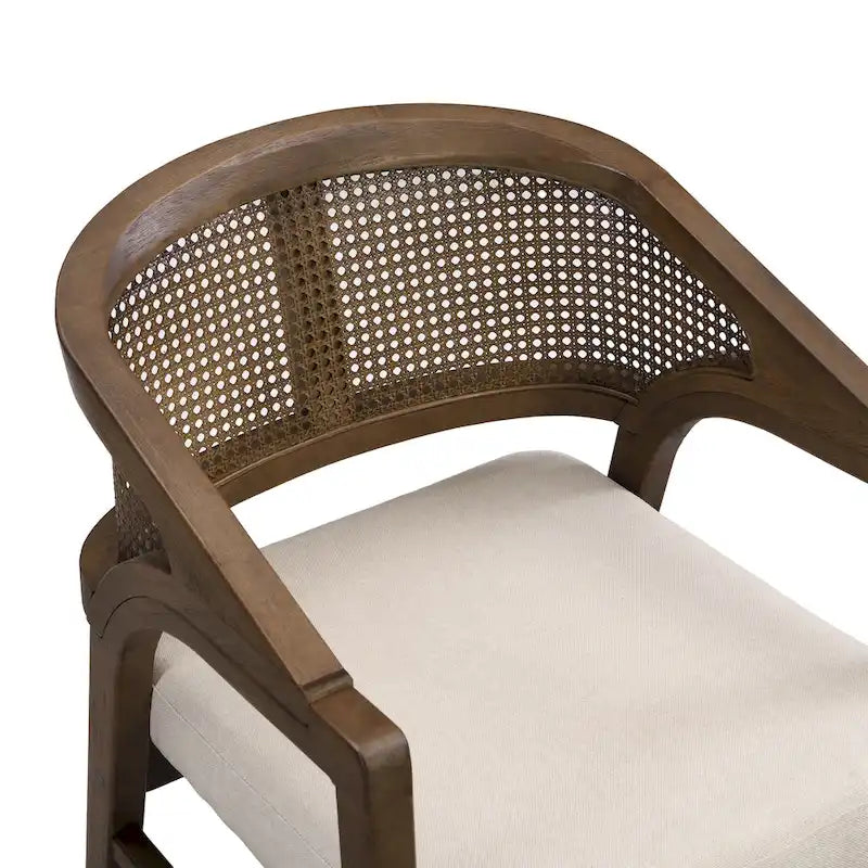 Christopher Knight Home - Esszimmerstuhl mit Rohrgeflecht und Polster (2er-Set)