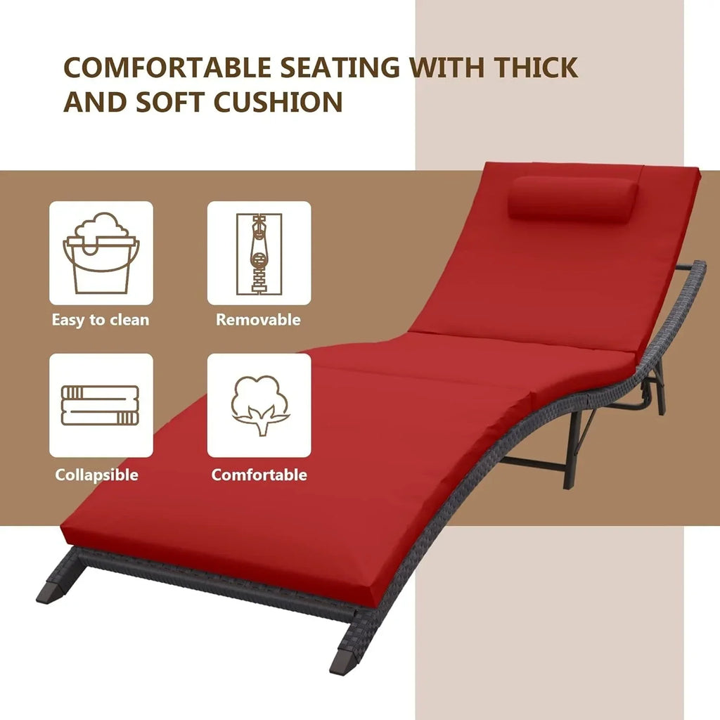 Kullavik 3-teiliges Outdoor-Lounge-Set mit Liegestühlen