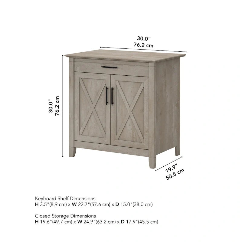 Key West secretaire met opbergkast van Bush Furniture