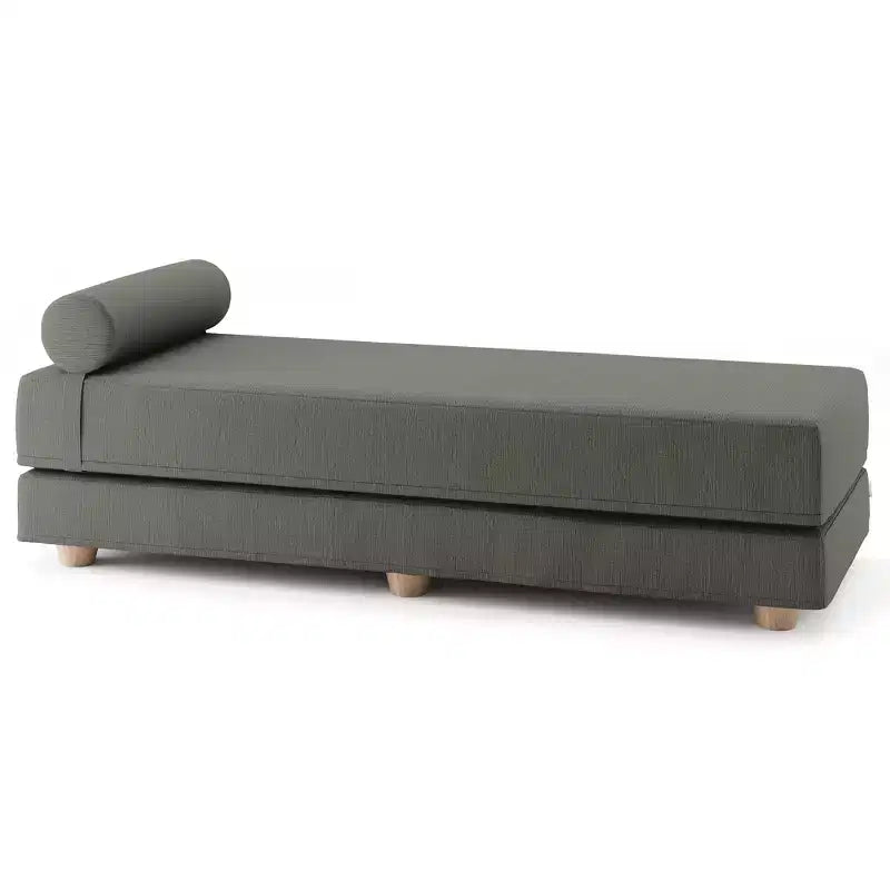 Ligbed / uitklapbaar queensize logeerbed - microfluweel