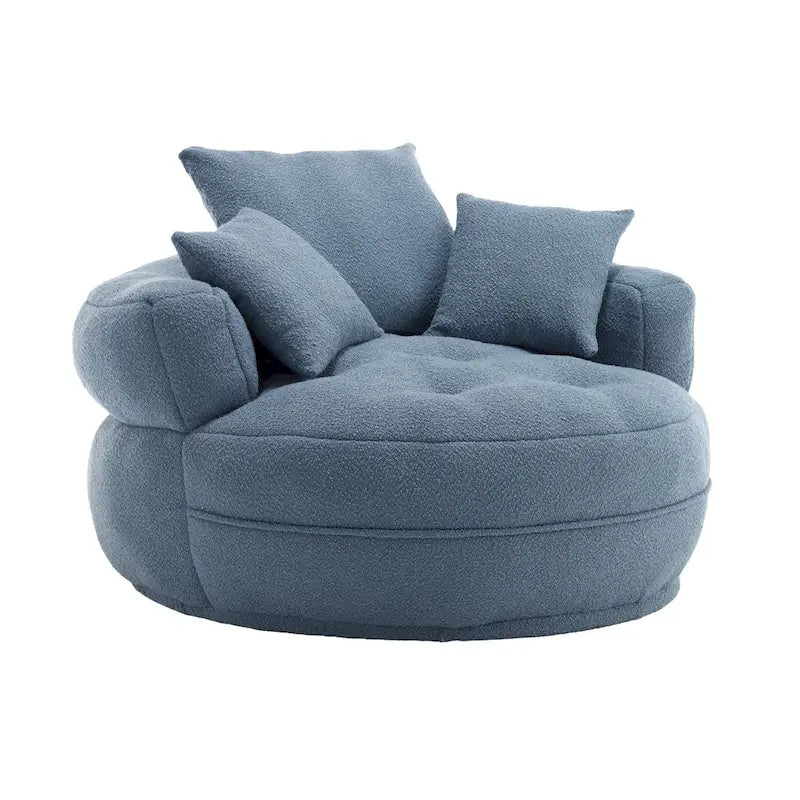 Ronde luie fauteuil ?C wit/blauw/grijs/geel/oranje rozeroze/marineblauw/groen, zitplaats voor één of twee personen