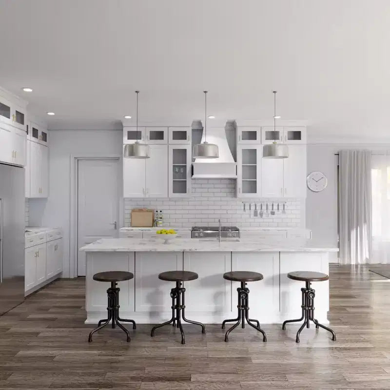 HOMLUX Shaker-wandhoekkast voor de keuken, wit, eenvoudig zelf te monteren