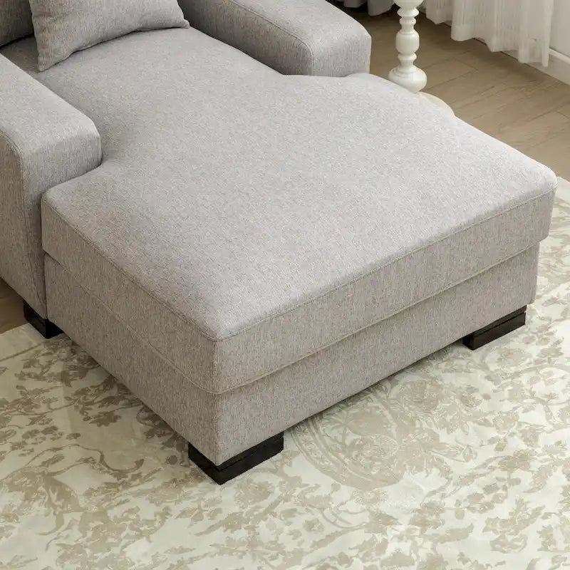 Canapé-lit chaise longue surdimensionné moderne du milieu du siècle avec coussin