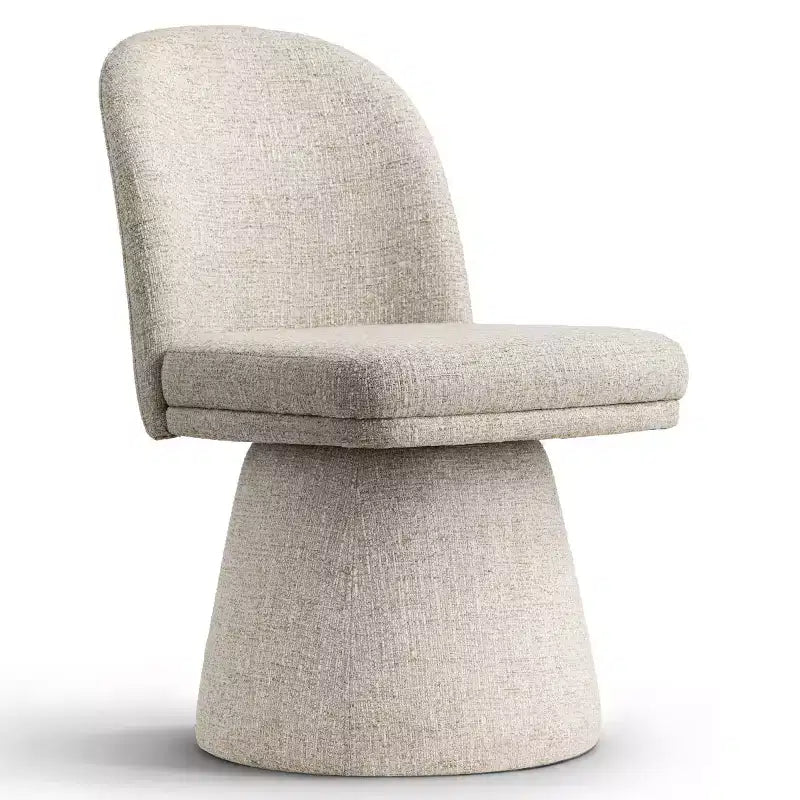 Set van 6 moderne draaibare eetkamerstoelen zonder armleuningen, 360°, met onderstel op voet, elegante accentstoelen voor keuken, eetkamer of kantoor - Panipeachy