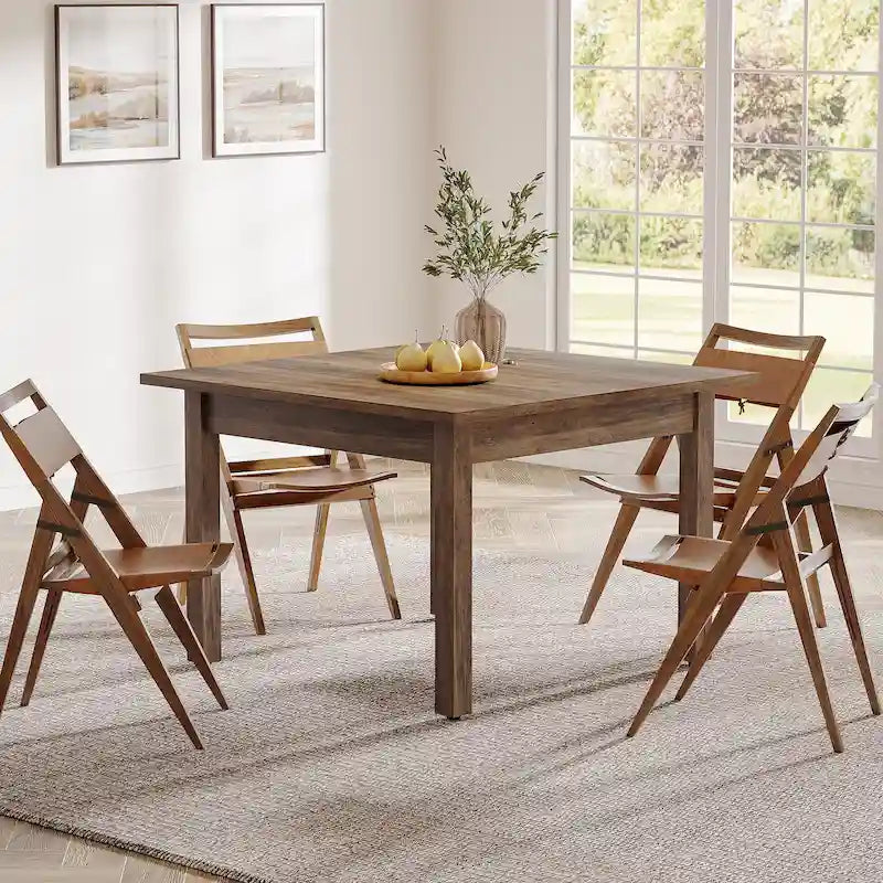 Vierkante eettafel van 39.4 inch voor 2-4 personen, met poten van massief hout, voor de woonkamer of eetkamer
