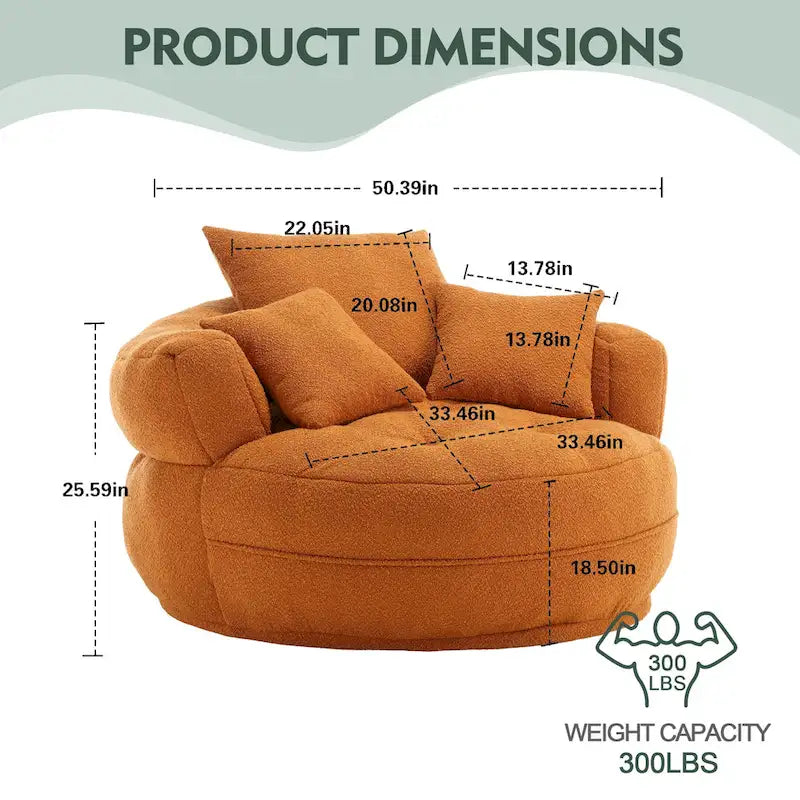 Ronde luie fauteuil ?C wit/blauw/grijs/geel/oranje rozeroze/marineblauw/groen, zitplaats voor één of twee personen