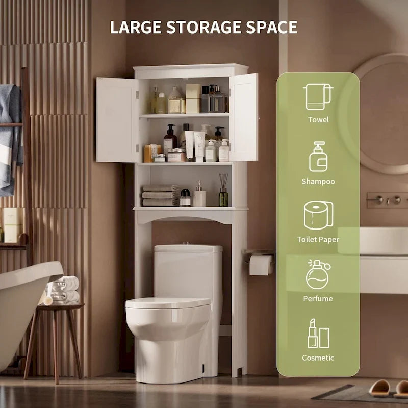 Badezimmerschrank, Toilettenschrank, Badezimmerregal über der Toilette, platzsparende Toilette