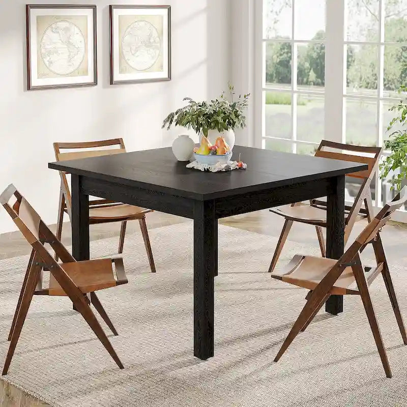 Vierkante eettafel van 39.4 inch voor 2-4 personen, met poten van massief hout, voor de woonkamer of eetkamer