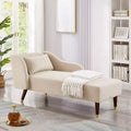 Moderner Samt-Chaiselongue-Sessel, gepolsterte Chaiselongue mit geschwungener Armlehne, Schlafsofa für Schlafzimmer, Büro und Wohnzimmer