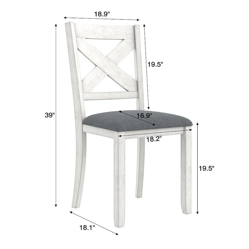 VECELO eettafelstoelen van massief hout met linnen bekleding, set van 2/4/6